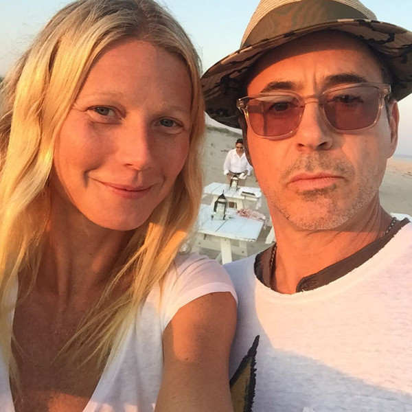 Makeup Free Gwyneth Paltrow Reunites With Iron Man Co Star Robert
